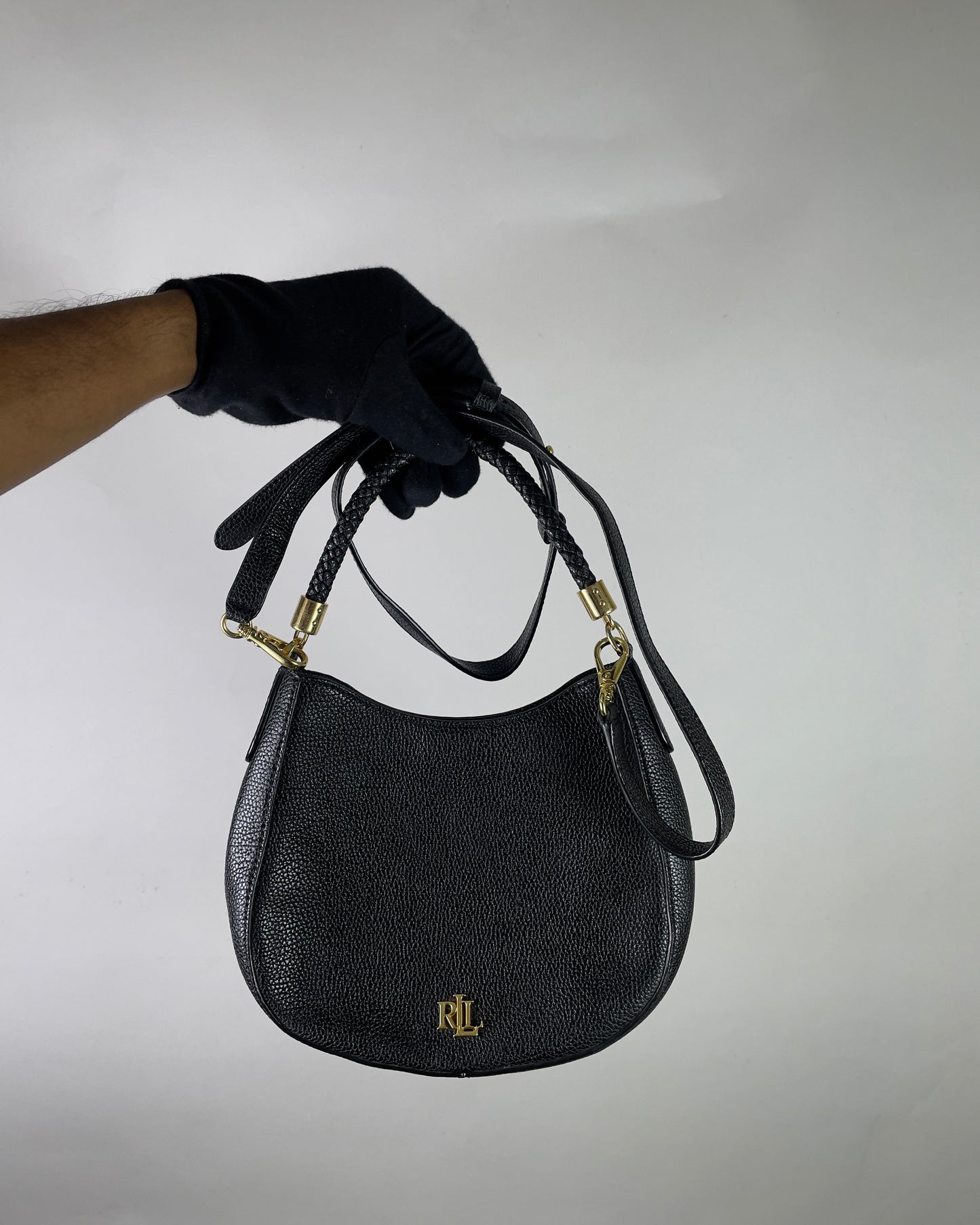 Lauren Ralph Lauren Hobo Bag in Grained Leather